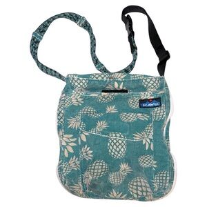 KAVU Teal Pineapple Passion Crossbody Bag